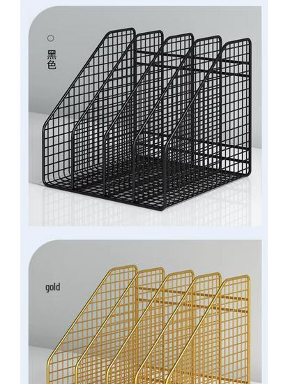 Large Metal Desk Organizer: File Shelf & Storage Box for Office Archives