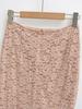 Light Luxury Nude Pink Lace High-Waisted Midi Pencil Skirt for Women – Flirty, Alluring, Figure-Hugging Autumn/Winter Style