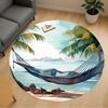 1pc Beach Hammock Round Chair Mat Area Rug - Non-Slip, Floor Mat for Office, Bedroom, and Indoor Decor C1125101