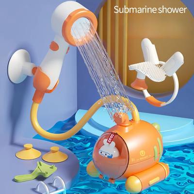 Radish Submarine Shower Baby Bath Toy Infant Play Electric Shower Children Play Water Bath Artifact