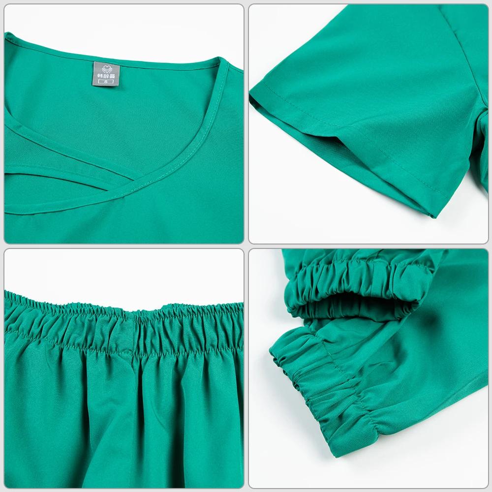 Multicolor Clinical Scrubs Set Uniforms Beautician Lab Workwear Pocket Medical Nurse Nursing Uniforms Vet Work Clothes