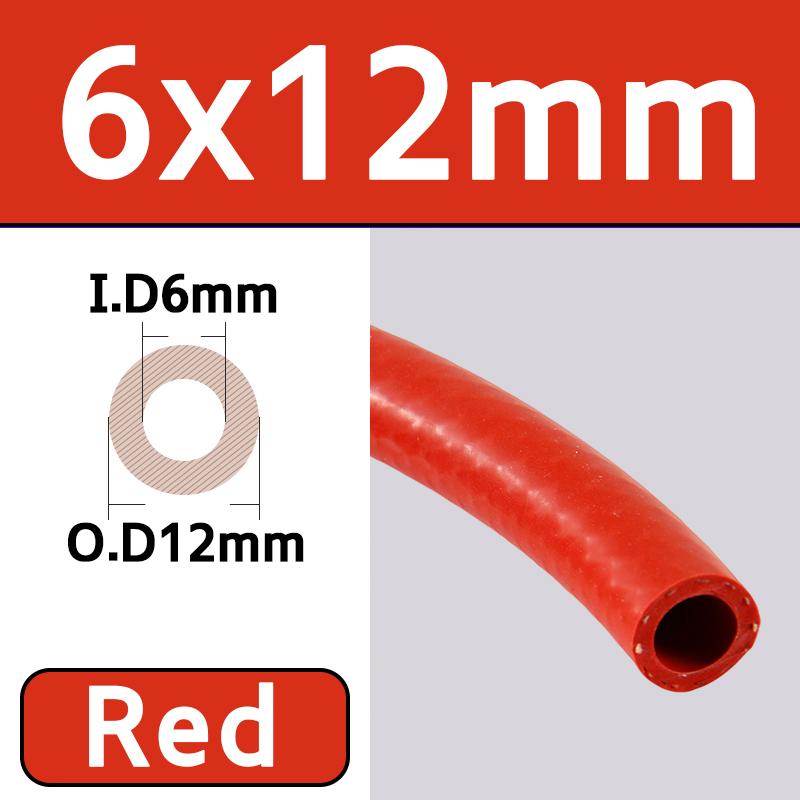 1M 6/8/10/12mm Silicone Hose Automobile Heater Water Pipe Engine High Temperature Vacuum Pipe Double Layer Interwoven Wire Hose