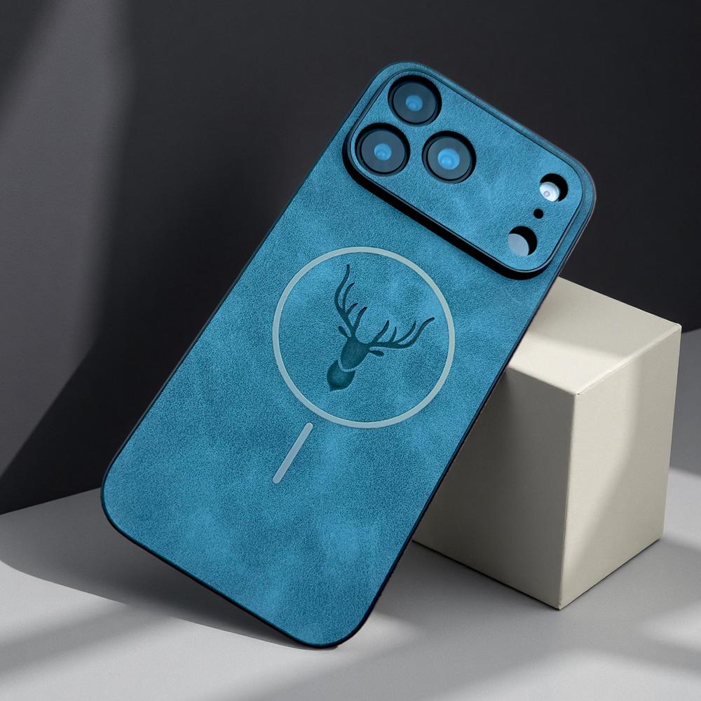 

Luxury Leather Case For iPhone 17 16 15 14 13 12 11 Pro Max 17Pro 16Pro iPhone17 iPhone16 ProMax Magsafe Mag Safe Charge Cover For iPhone 11 синий