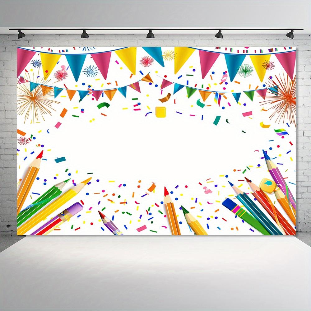 Welcome To School Banner - Polyester Welcome Back To School Photo Pavilion Background - First Day of School Decoration Supplies