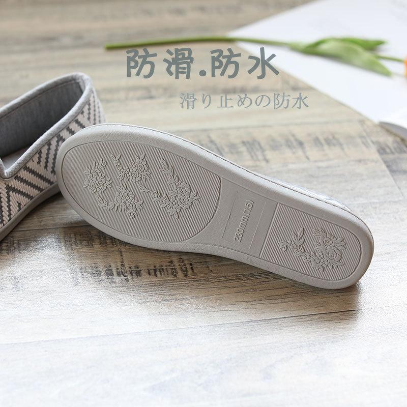 Fashion New 2025 Spring Autumn At Home Thermal Anti-Skid Slippers Women's Knitted Indoor Slippers Soft Outsole House Shoes