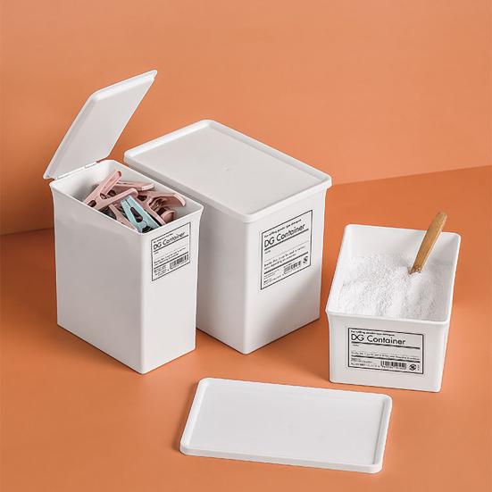 Sundries Storage Box Moisture-proof Lightweight High-capacity Grocery Sundries Organizer Storage Case with Lid for Home