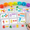 Wooden Montessori Clip Beads Toy Toddler Number Cognition Arithmetic Matching Toy Early Education Toys For Children Gifts