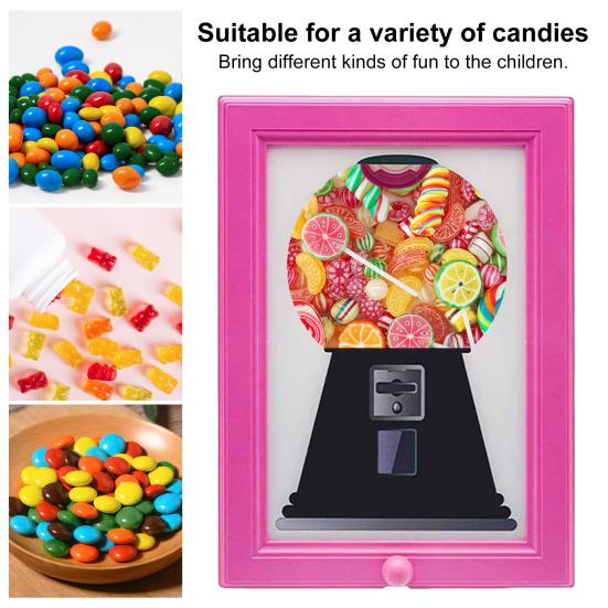 Candy Dispenser Picture Frame Wall-Mounted Chocolate Gumball Machine Frame Personalized Photo Gift for Candy Lovers
