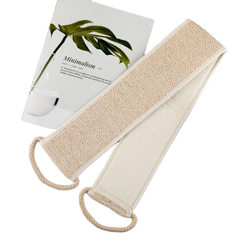Large Natural Exfoliating Hemp Back Scrubber hemp back exfoliating strap bathing tools for