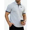Herrpikétröjor Kortärmade - Skjortor för Herr Regular Fit, Vardagliga Atletiska Pikétröjor med Krage