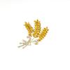 High-end golden wheat ear brooch, high-end sense, light luxury, niche corsage, versatile bouquet, suit coat pin.