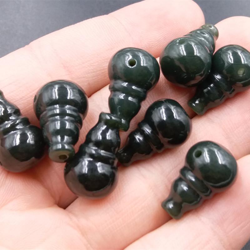 A-Grade Xinjiang Hetian Green Jade 12 mm