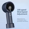 100 Speed Levels Mini Handheld Fan USB Rechargeable Cool Breeze LED Display for Makeup and Study