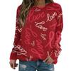 Womens Casual Round Neck 3D Print Pullover Sweatshirt Valentines Day Style Comfort Fit Long Sleeve Top