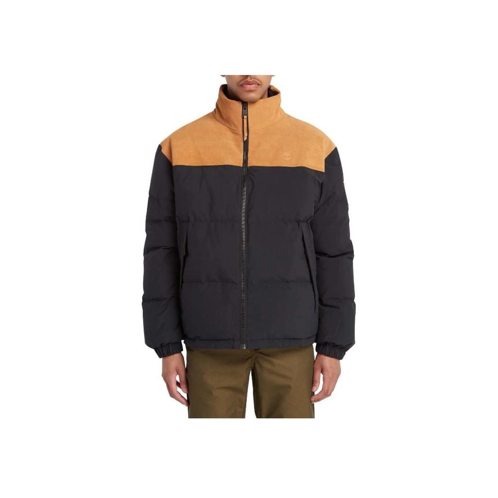 Timberland Color Block Stand Collar Zip Long Sleeve Jacket Men Jacket Black TB0A6G2N001