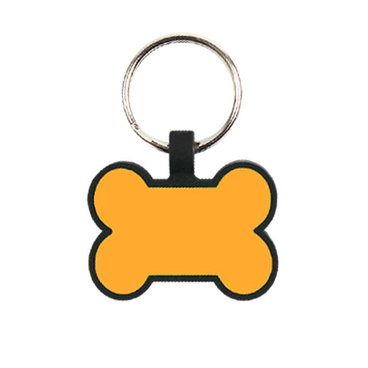 Silicone Bone-Shaped Dog Tag & Military-Style Pendant for Pet Engraving