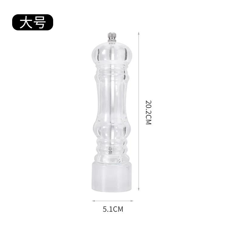 Transparent Pepper Grinder Salt Mill Machine Crusher Spice Grinding Handheld Seasoning Containers Bottle Gadgets
