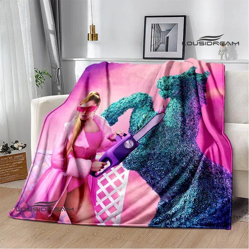 Spanish singer Lola índigo printed blankets Flange Warm blanket soft and comfortable blanket picnic blankets birthday gift