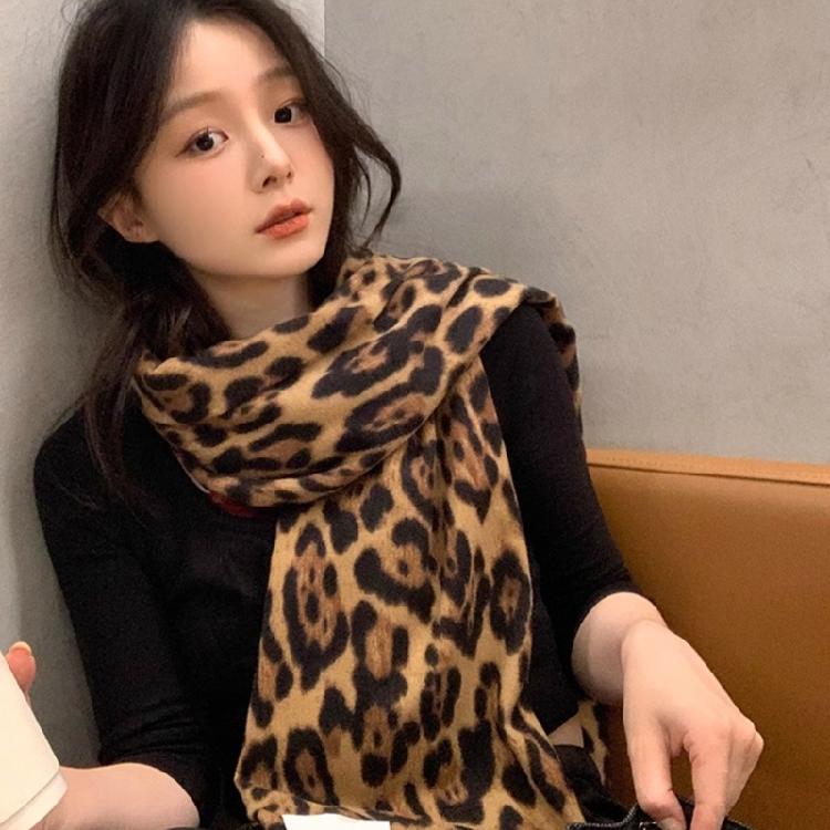 Stylish Leopard Print Shawl Poncho Wrap for Women Leopard Print Sweater Supplies