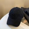 Pink baseball cap women's casual versatile big head circumference cap letter burr hat