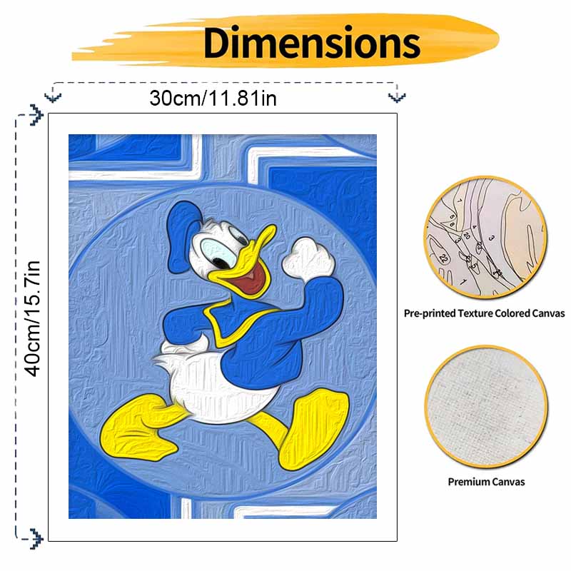Disney Donald Duck Painting Art Home Bedroom Wall Decoration Handmade Diy Gift Kit for Adults