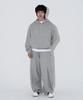 LEMAIN SECOND Sleeve Double-Pleat Raglan Hooded Sweatshirt [Grey]
