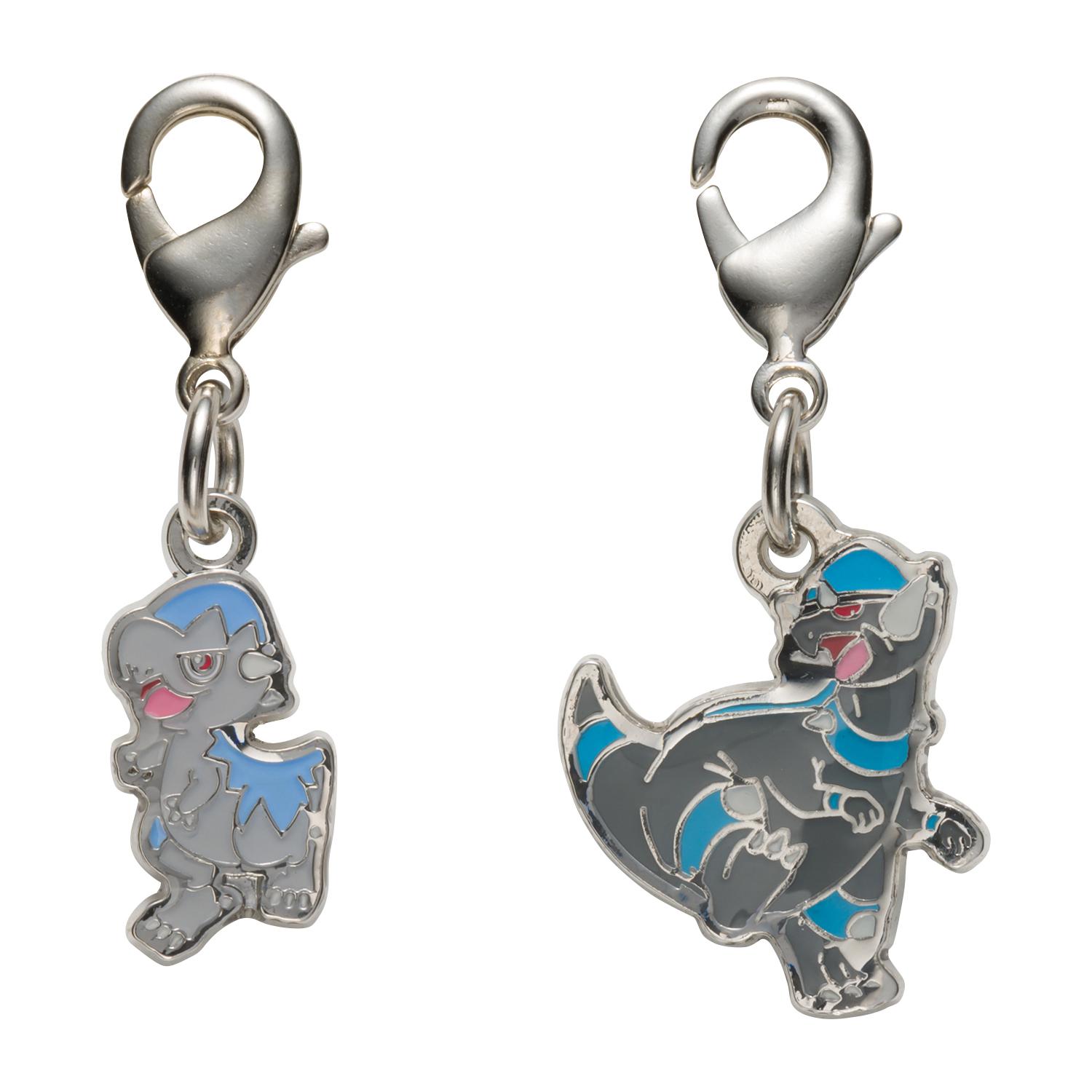 

[Pokemon] Pokemon Center National Pokedex Metal Charm #408 Cranidos & #409 Rampardos