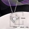 Cao Shi Heart-Shaped Zircon Pendant Necklace - Luxury Valentine's Gift for Women