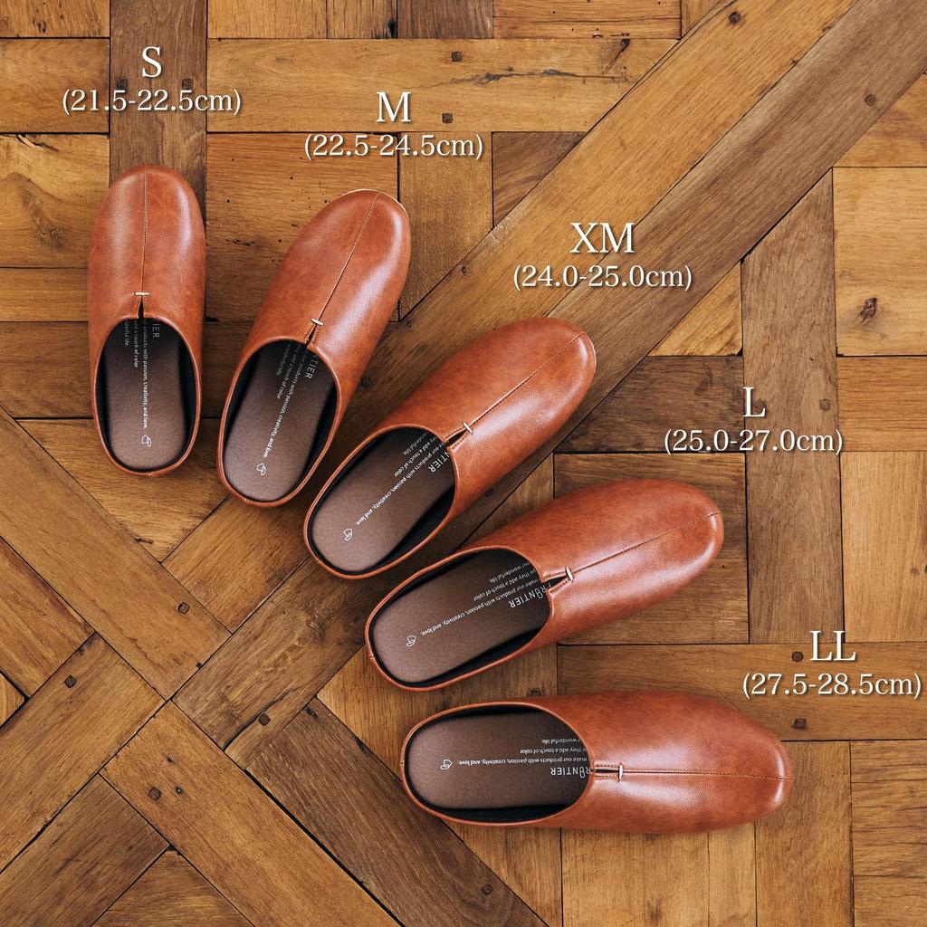 Slippers Designed for for Men and Indoor and for Room Dark [Frontier] Room's Walking, Women, Guests, Shoes, Brown, L, 25.0-27.0cm