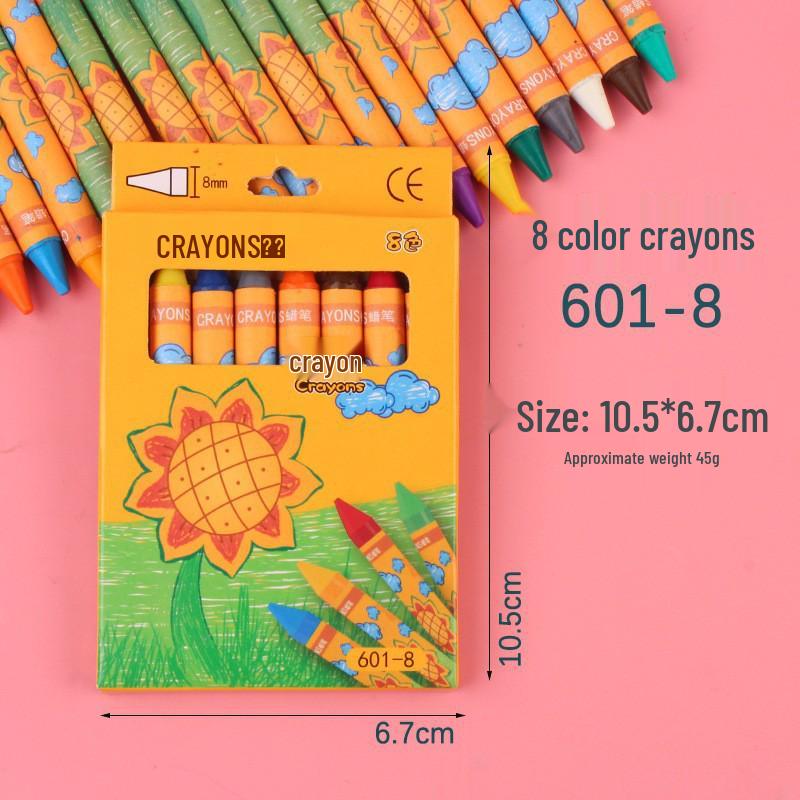 Kindergarten Oil Pastel Crayons: 8, 12, 24 Colors - Back-to-School Stationery, Party Favors, Drawing & Graffiti