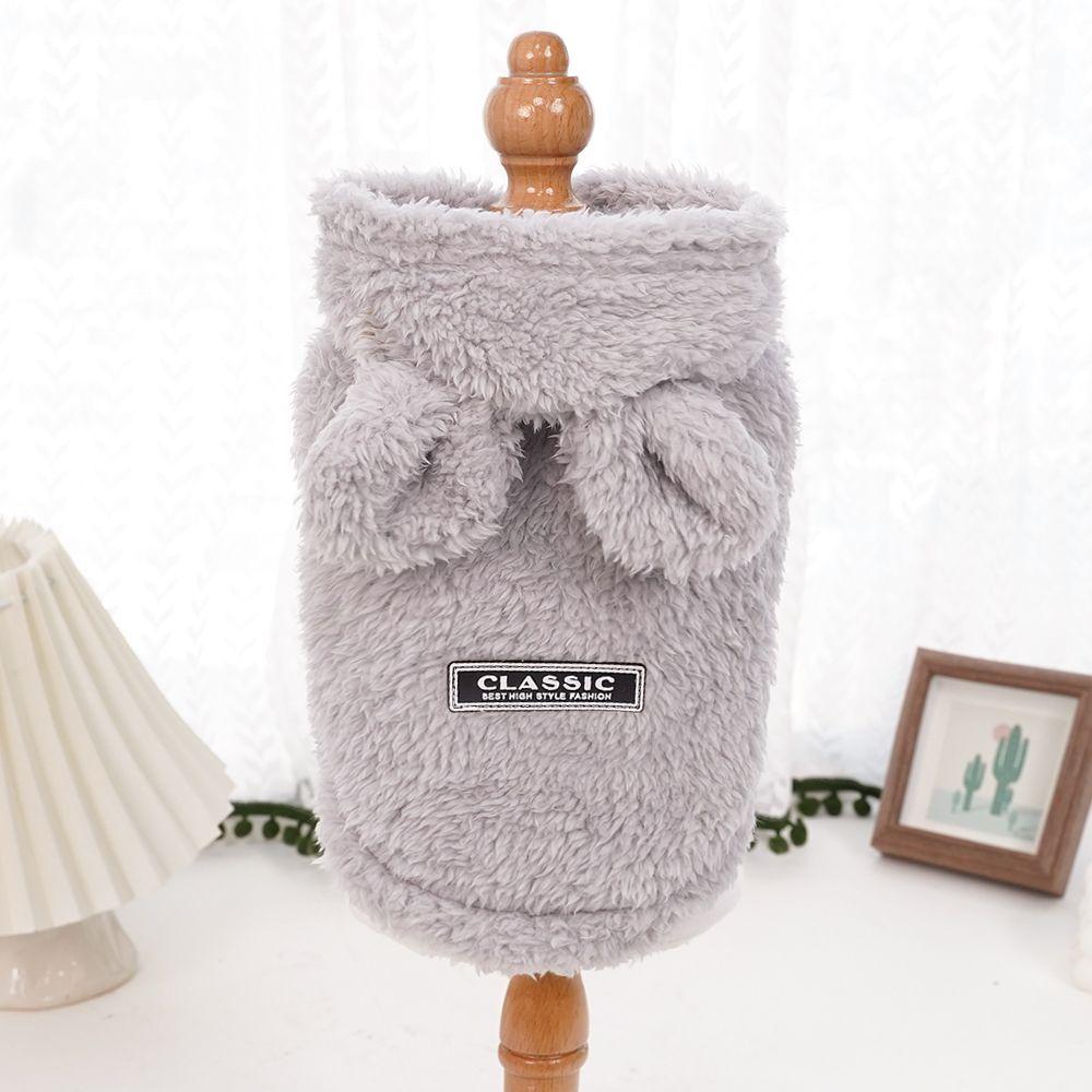 Soft Fleece Pet Dog Clothes Cute Hoodie Coat Small Medium Dogs Cats Autumn Winter Puppy Hooded Jacket Sweater with Rabbit Ears