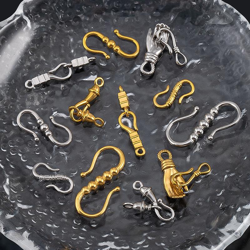 Stainless Steel Hand-Shape Toggle Connectors Diy Jewelry Making Bracelet Clasps Bulk Accessories