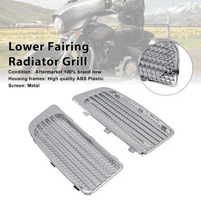 Rejilla del Radiador del Carenado Inferior Apta Para Road Glide King FLHR Especial FLTRXS Cromado