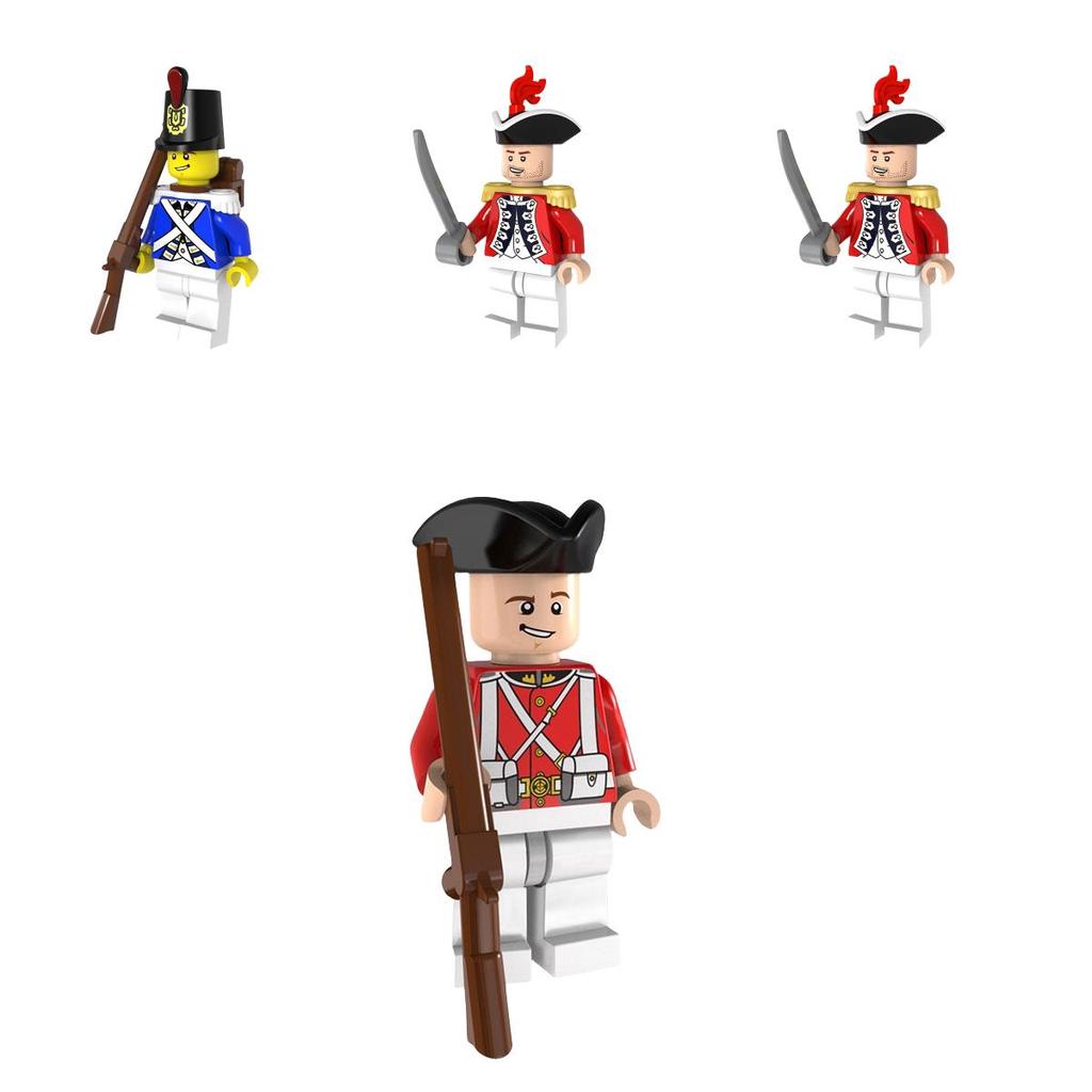 Pirate-themed Medieval Navy Admiral Building Blocks 4.5cm Height Abs Plastic