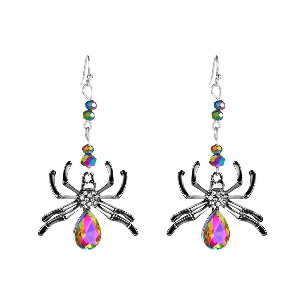 Halloween Spider Themed Women Earrings Lightweight Zinc Alloy Funny Jewelry For Costume Parties And Everyday Wear