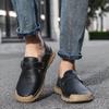 Men's Casual Leather Sneakers Handmade Outdoor Low-top Shoes