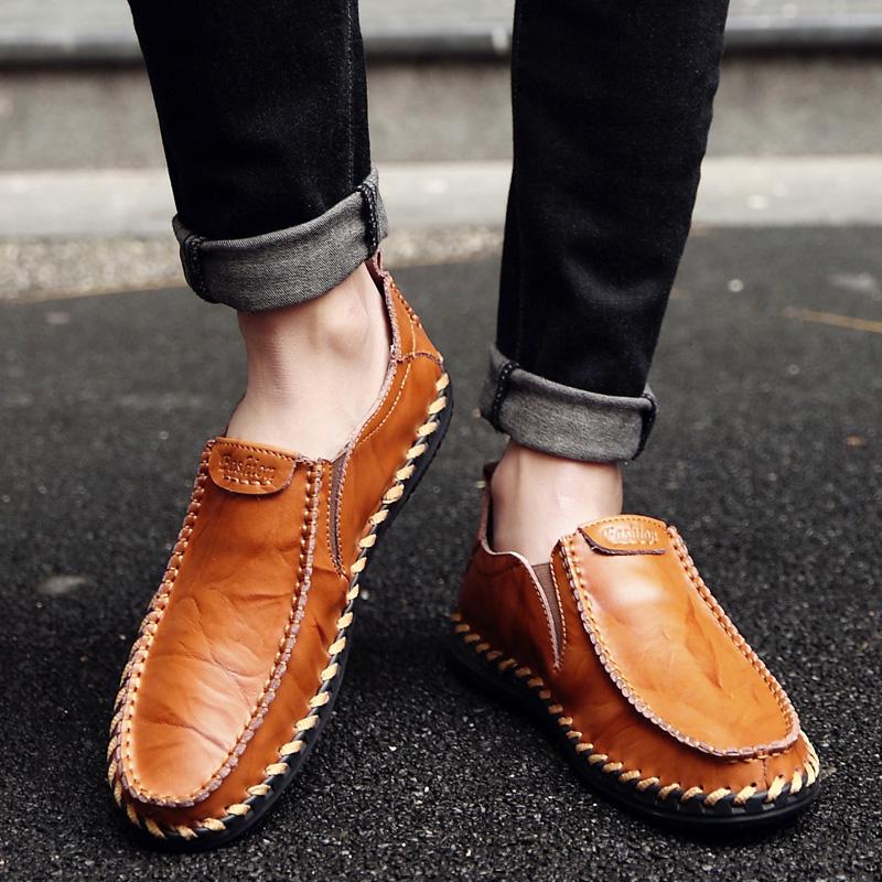Men's Slip On Leather Shoes Moccasins Loafers