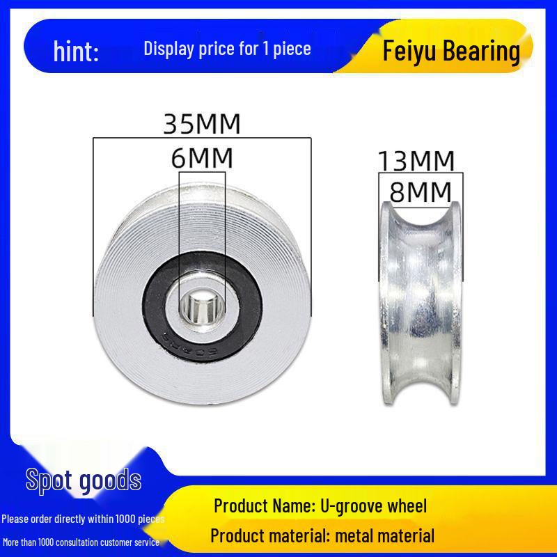 V-Shape Bearing Pulley, Steel Wire Rope Roller, Crane Hardware, U-Shape Groove Wheel.