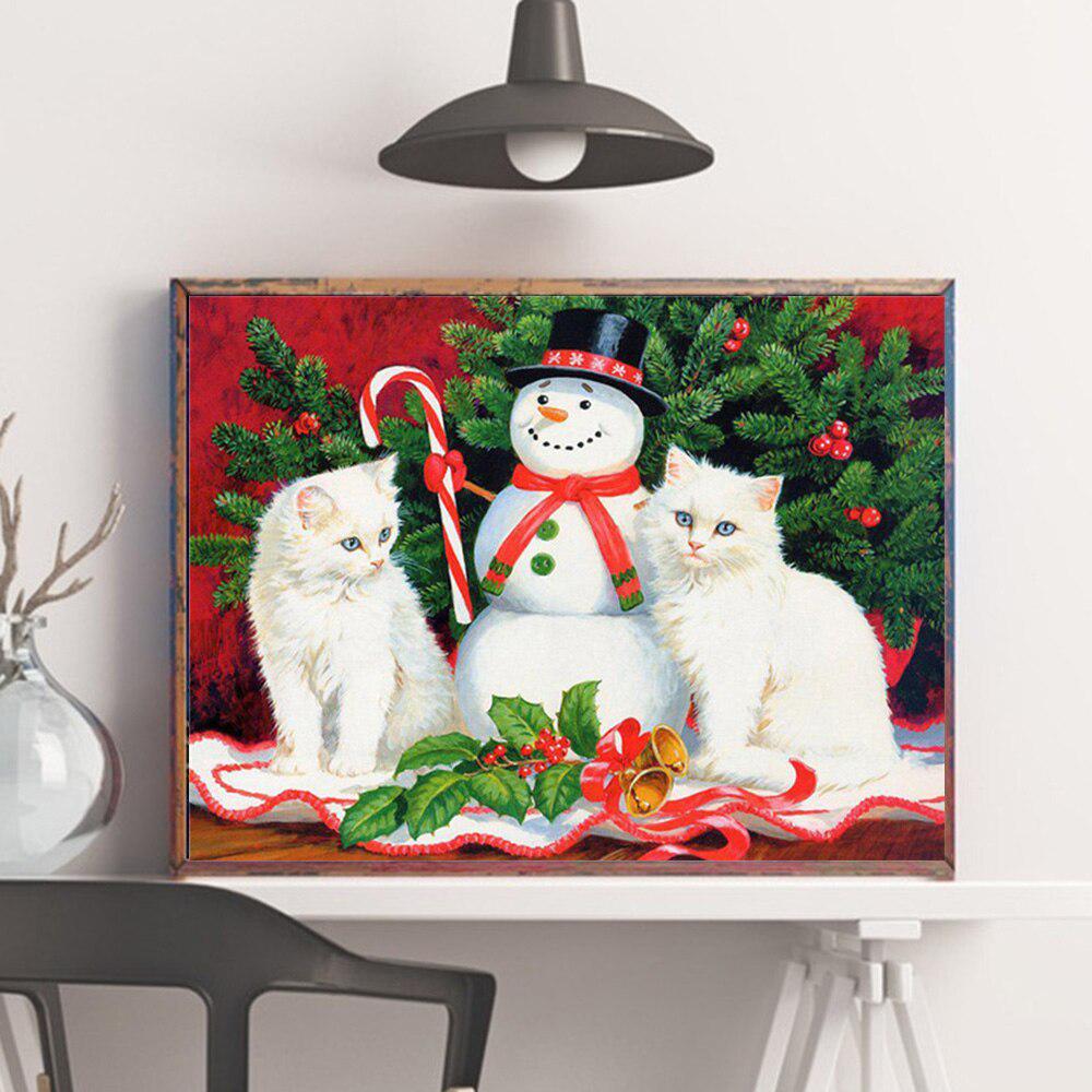 Full Diamond Painting Cat Snowman 5D DIY Diamond Embroidery Animal Sale Rhinestones Set Craft Kit Home Decoration