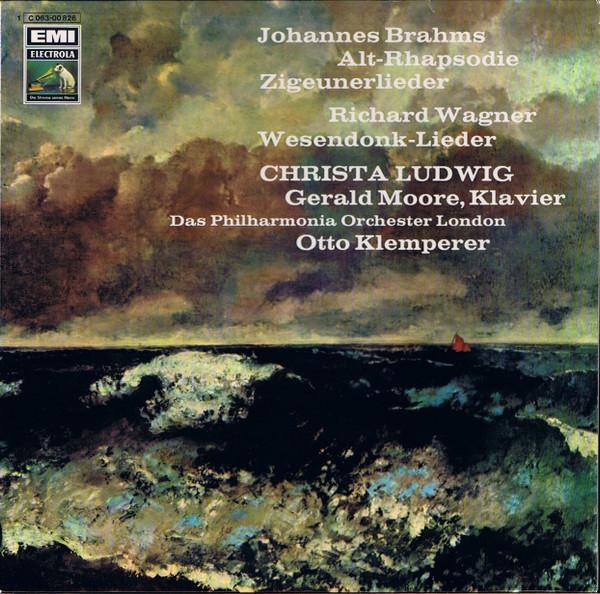 LP Record JOHANNES BRAHMS  RICHARD WAGNER    Altrhapsodie Zigeunerlieder  Wes 00826 EMI Electrola Germany Classical Used