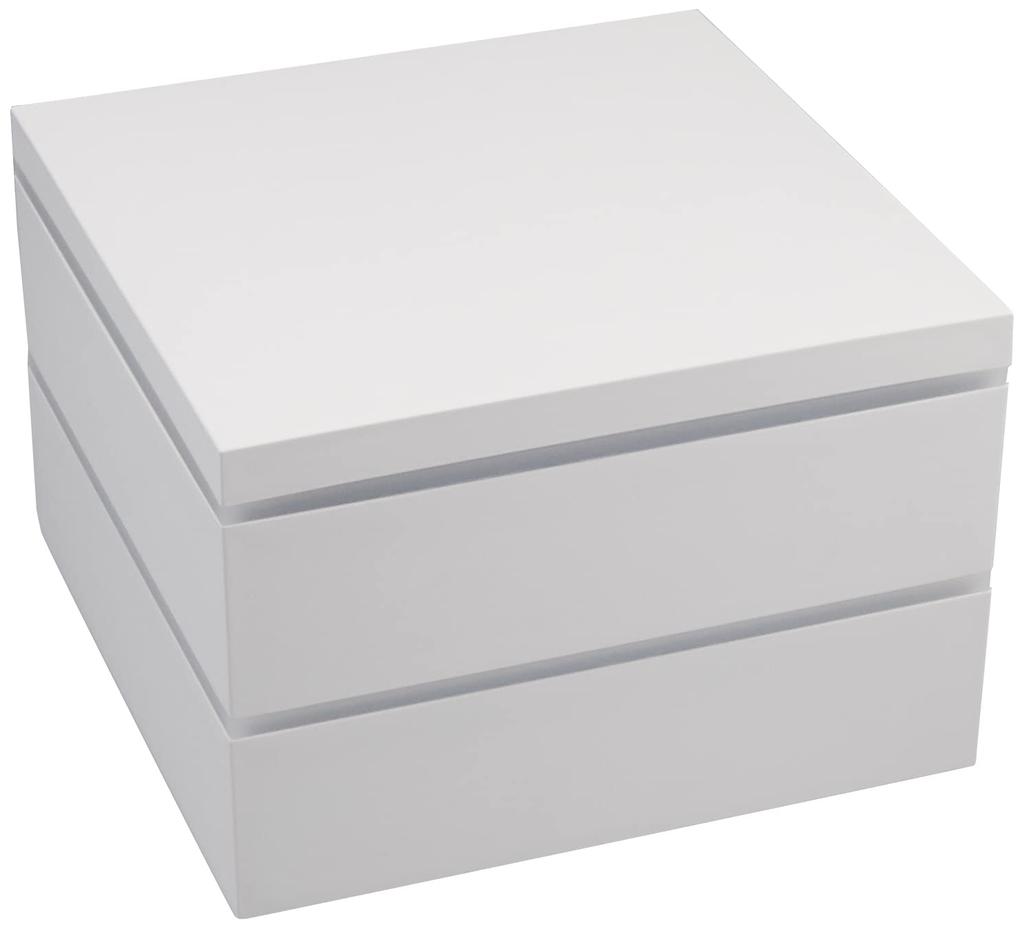 Tatsumiya 21.0 square double tier white Size: Approx. W21 D21 H14.5 54907