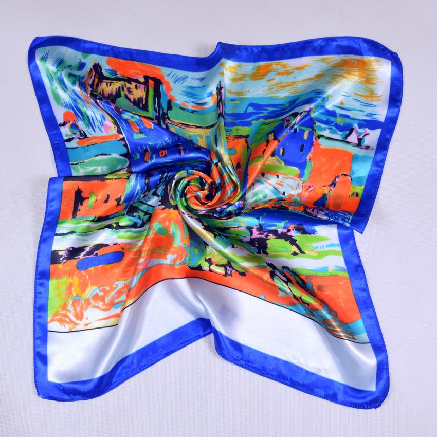 

New Design Red Black Ladies Silk Scarf Printed Women Accessories Professional Small Square Scarves All-match Silk Scarf