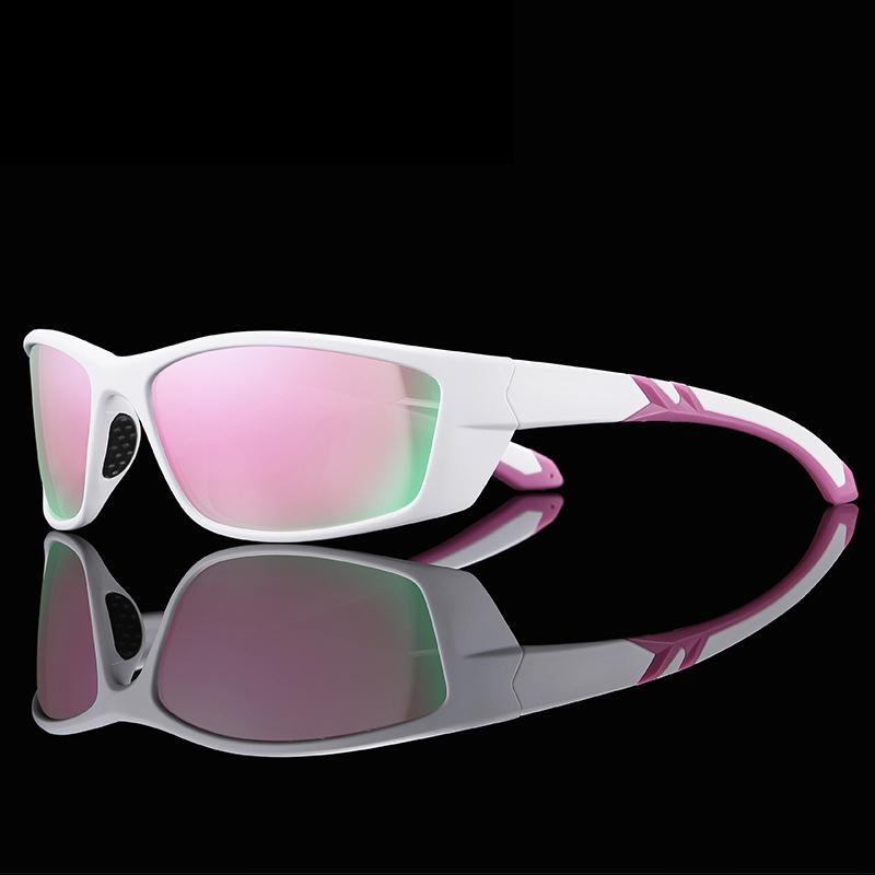 Bicycle Cycling Outdoor Motorcycle Driving Sunglasses Night Vision TAC Lenses PC Frame Brown/Blue UV400 Protective