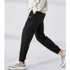 Li Ning Plain Logo Elastic Quick-Dry Mid-Waist Straight-Leg Breathable Lightweight Cuffed Sports Pants Men pants Black AYKT551-1