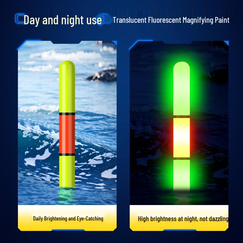 Rock Fishing Rod Sliding Float: Luminous Long Cast, Color-Changing Electronic Bite Indicator for Day & Night Use