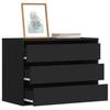 VidaXL Corner Chest of Drawers Black 80x41x58 Cm Engineered Wood, Chest of Drawers with Drawers, Filing Cabinet, Chest of Drawers, Cabinet of 852853