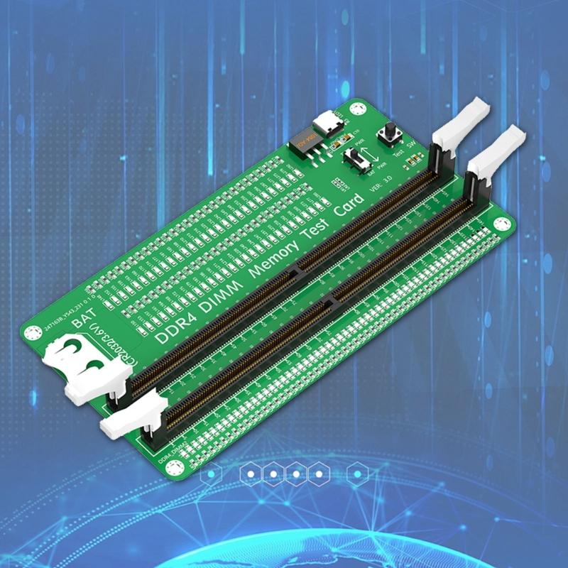 Memory Tester Desktop Computer DDR4 DIMM Memory Test Card with LED Indicators for Desktop Computer Memory Test Card