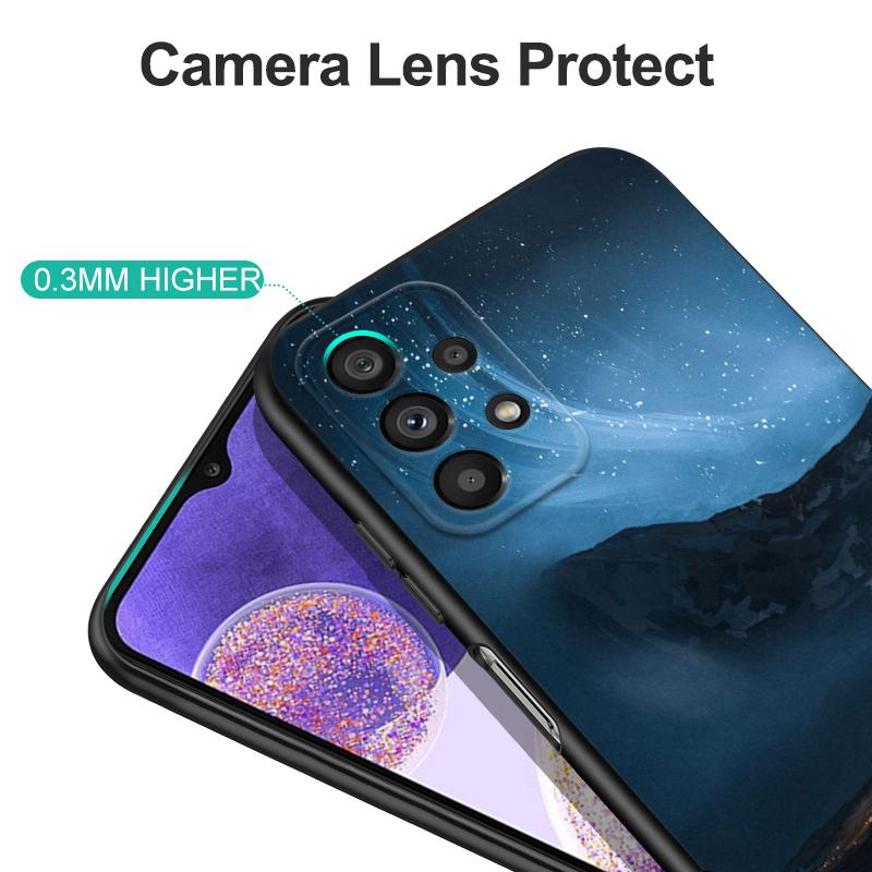 Black tpu Case For Samsung galaxy S22 S20 S21 FE PLUS ultra+S10 E lite back cover night starry sky