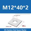 304 Stainless Steel Thickened Square Washer for Curtain Wall (M4-M16)