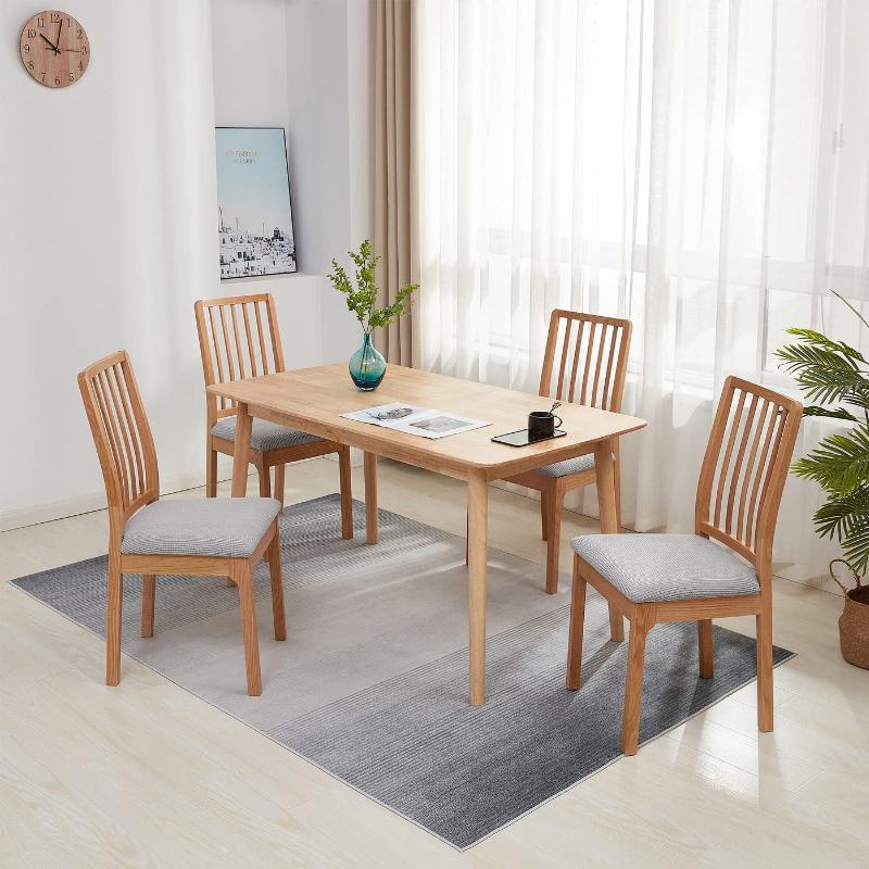 Stretch-Stuhlsitzbezüge aus Jacquard, abnehmbar, waschbar, gepolstert, Sitzschutzkissen für Esszimmerstühle, Schonbezüge